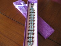 Brazalete artesanal con piezas puca o beads y superduo