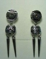 Pendientes imitación plata vieja 
