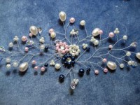 Tocado engarzado con perlas y piedras swarovski